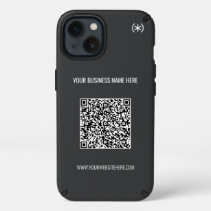QR Code and Custom Text and Colors Promotional Speck iPhone 13 Case