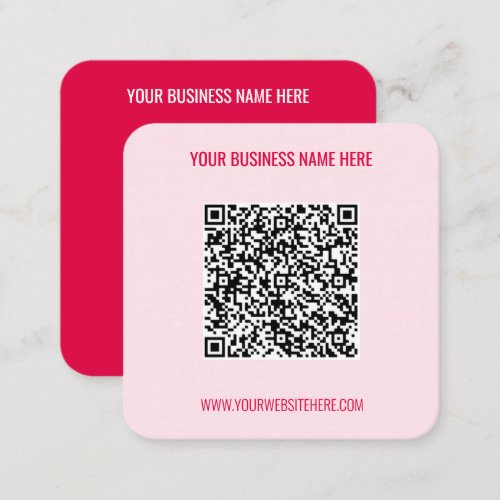 QR Code and Custom Text Business Card Your Colors