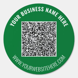 QR Code and Custom Text Business Sign Choose Color