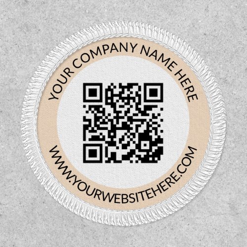 QR Code and Custom Text For Business Promotion Patch