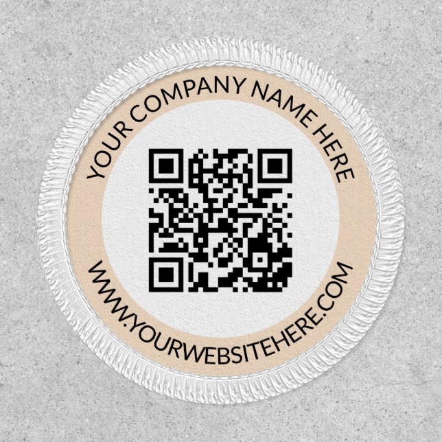 QR Code and Custom Text For Business Promotion Patch (Front)