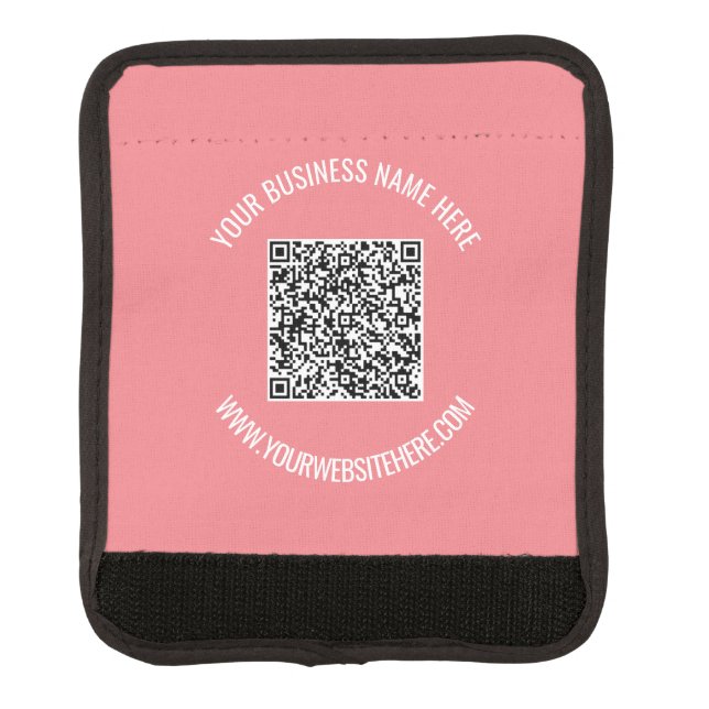 QR Code and Custom Text Luggage Handle Wrap (Front)