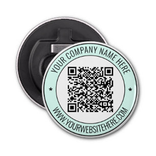 QR Code and Custom Text Magnetic Bottle Opener