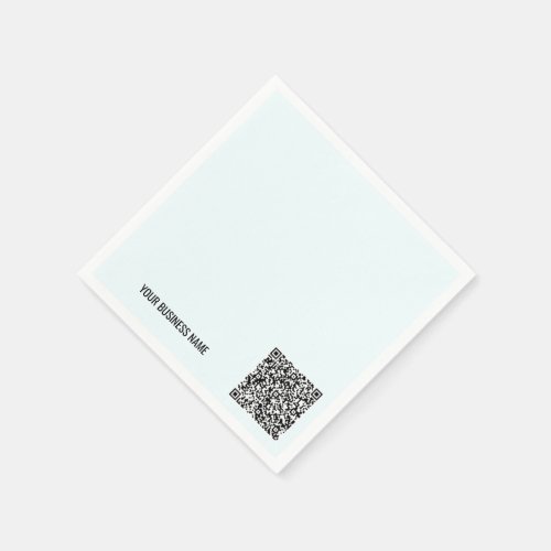 QR Code and Custom Text Napkins _ Choose Colors