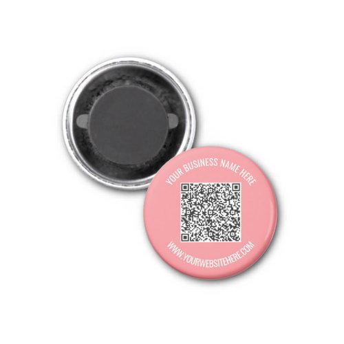 QR Code and Custom Text Personalized Magnet