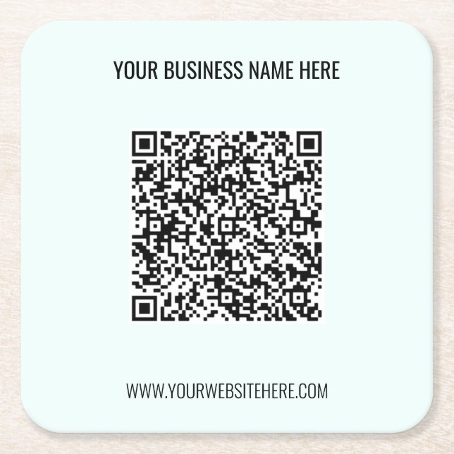 QR Code and Custom Text Personalized Paper Coaster (Front)