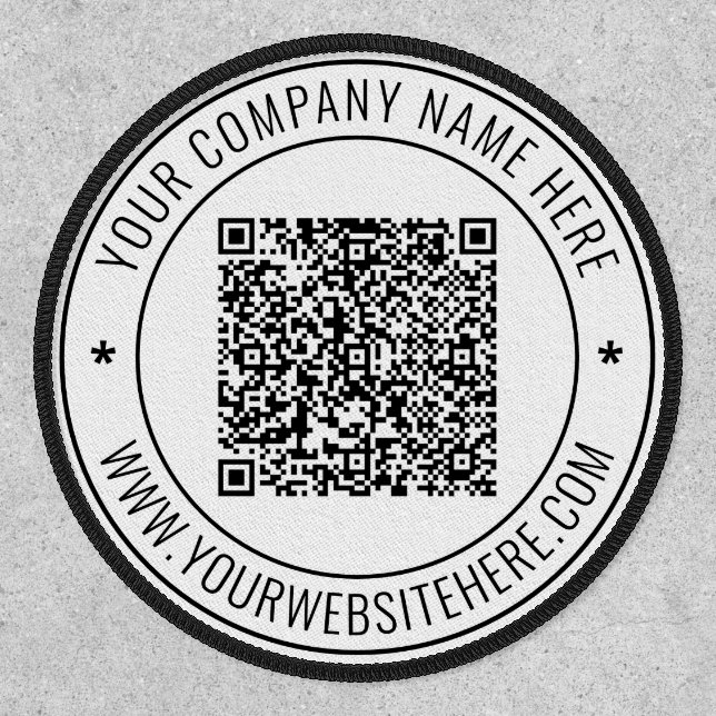 QR Code and Custom Text Personalized Patch Example (Front)