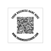 QR Code and Custom Text Personalized Rubber Stamp | Zazzle