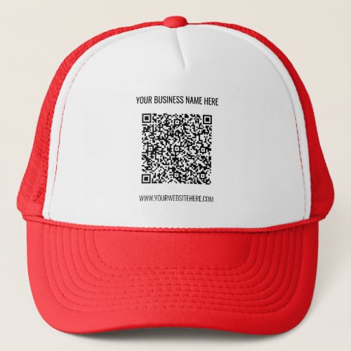 QR Code and Custom Text Personalized Trucker Hat