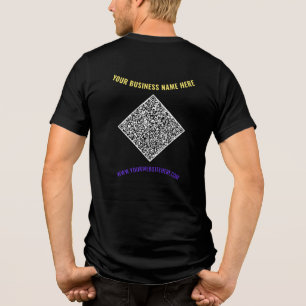 QR Code and Custom Text Personalized Your Business Tri-Blend Shirt