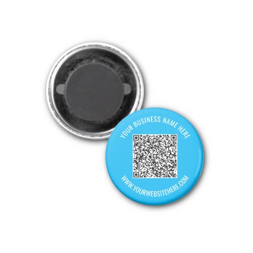 QR Code and Custom Text Professional Magnet
