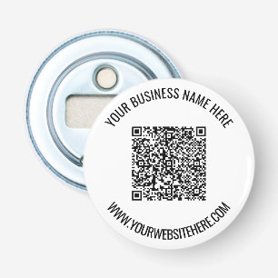 QR Code and Custom Text Professional Personalized Bottle Opener
