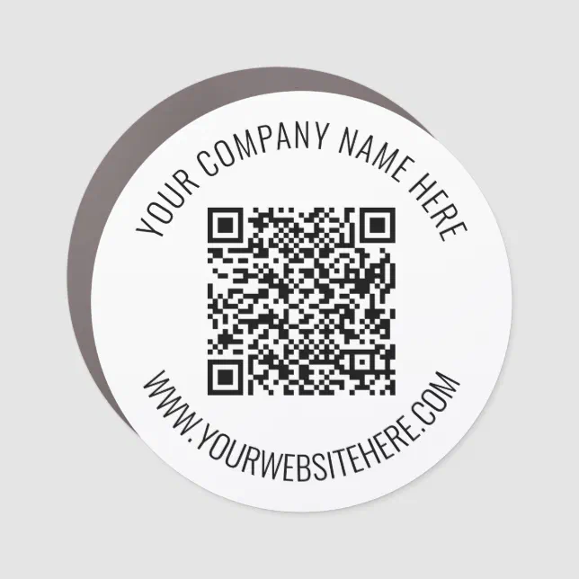 QR Code and Custom Text Professional Personalized Car Zazzle