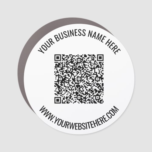 QR Code and Custom Text Professional Personalized Car Magnet