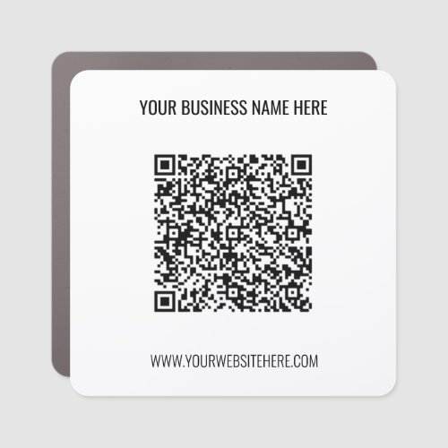 QR Code and Custom Text Professional Personalized Car Magnet