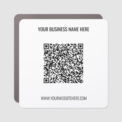 QR Code and Custom Text Professional Personalized Car Magnet