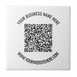 QR Code and Custom Text Professional Personalized  Ceramic Tile