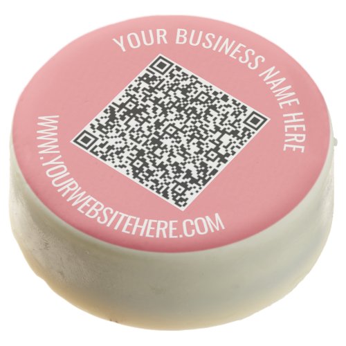 QR Code and Custom Text Professional Personalized Chocolate Covered Oreo