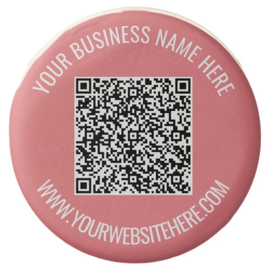 QR Code and Custom Text Professional Personalized Chocolate Covered Oreo (Front)