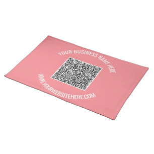QR Code and Custom Text Professional Personalized Cloth Placemat