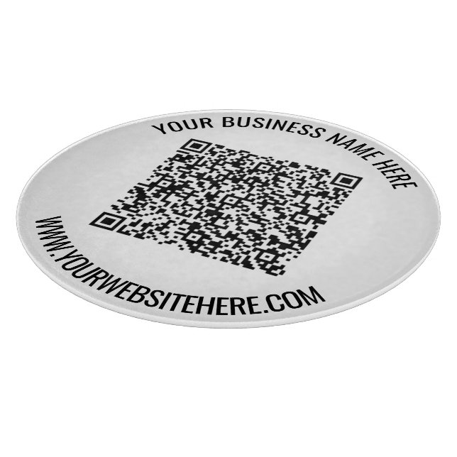 QR Code and Custom Text Professional Personalized Cutting Board