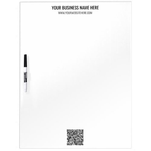 QR Code and Custom Text Professional Personalized Dry Erase Board