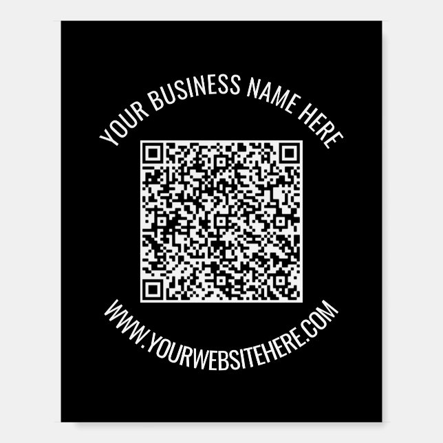 QR Code and Custom Text Professional Personalized Foam Board (Front)