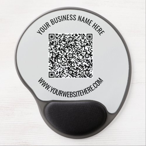 QR Code and Custom Text Professional Personalized  Gel Mouse Pad