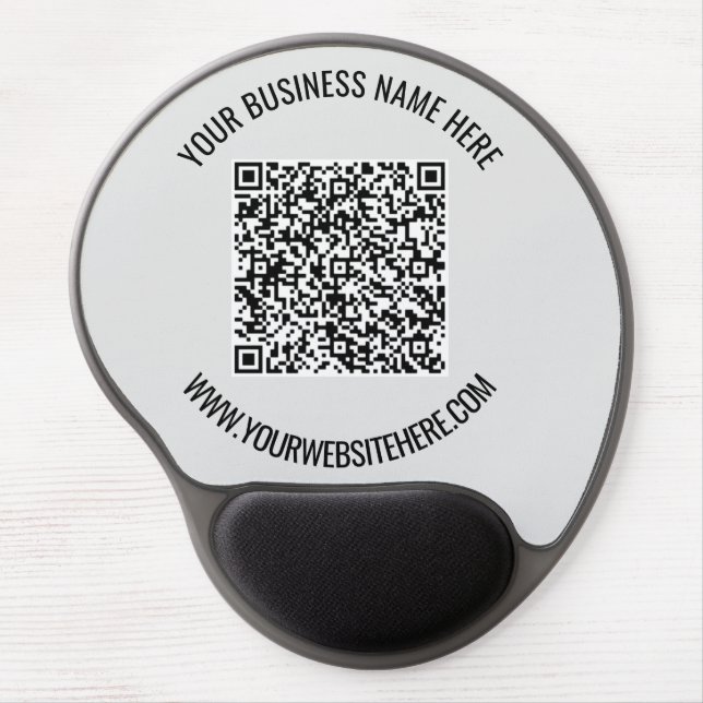 QR Code and Custom Text Professional Personalized  Gel Mouse Pad (Front)