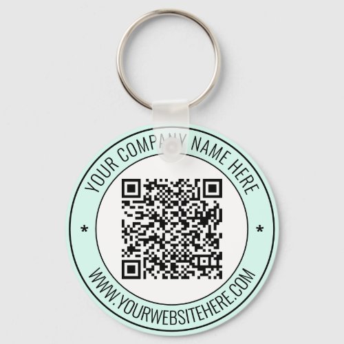 QR Code and Custom Text Professional Personalized Keychain