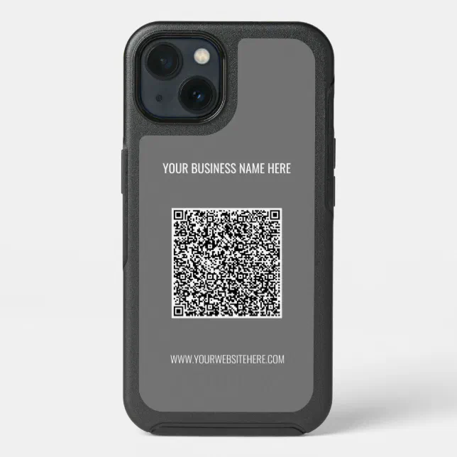 QR Code and Custom Text Professional Personalized Otterbox iPhone Case ...