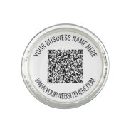 Qr Code And Custom Text Professional Personalized  Ring at Zazzle
