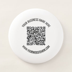 QR Code and Custom Text Professional Personalized  Wham-O Frisbee