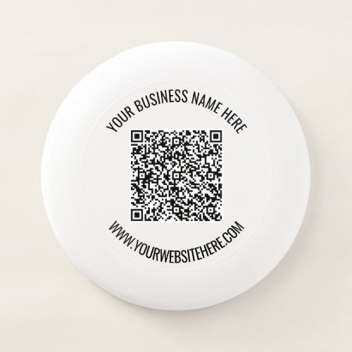 QR Code and Custom Text Professional Personalized  Wham_O Frisbee