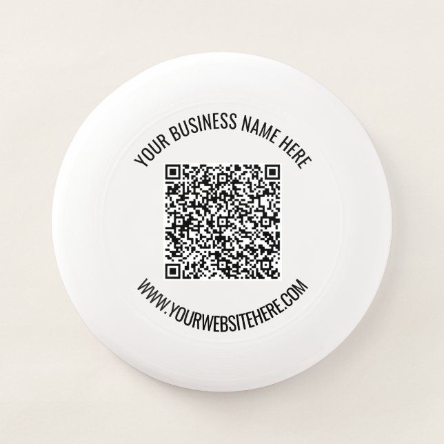 QR Code and Custom Text Professional Personalized  Wham-O Frisbee (Front)