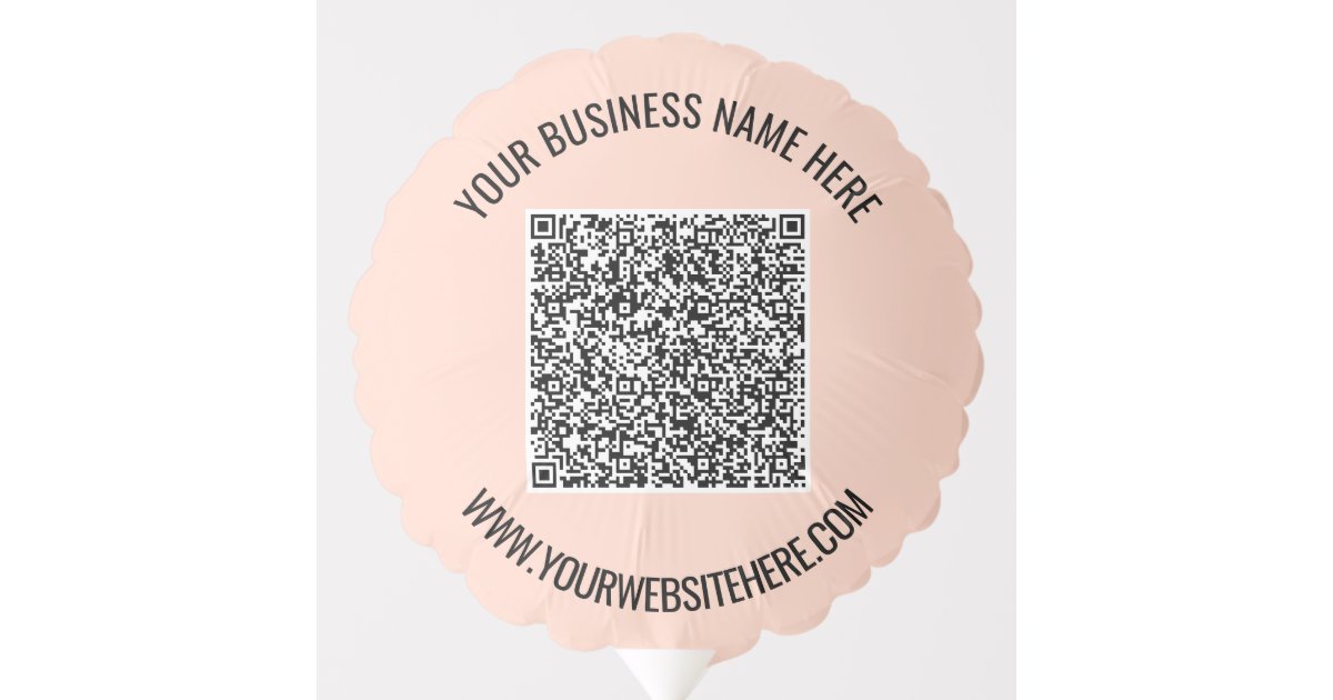 QR Code and Custom Text Promotional Balloon Gift | Zazzle