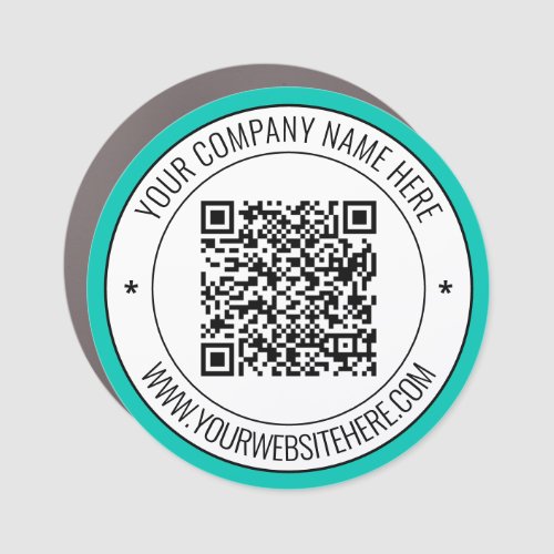 QR Code and Custom Text Promotional Car Magnet