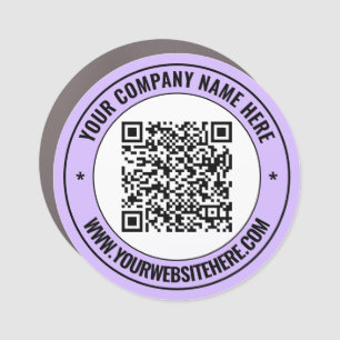 QR Code and Custom Text Promotional Car Magnet