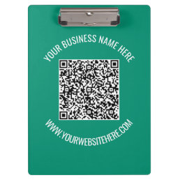 QR Code and Custom Text Promotional Modern Clipboard