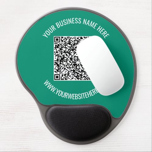 QR Code and Custom Text Promotional Modern  Gel Mouse Pad