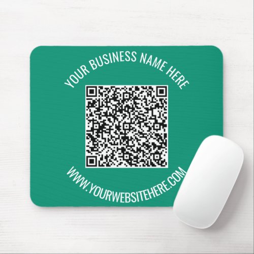 QR Code and Custom Text Promotional Modern Mouse Pad