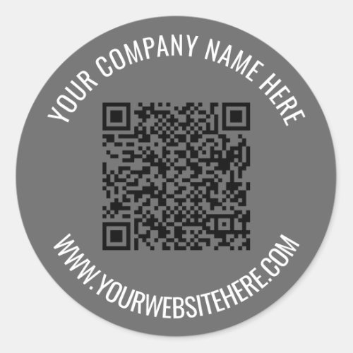 QR Code and Custom Text Promotional Sticker