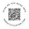 QR code and custom text round Sticker