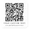 QR code and custom text Square Sticker