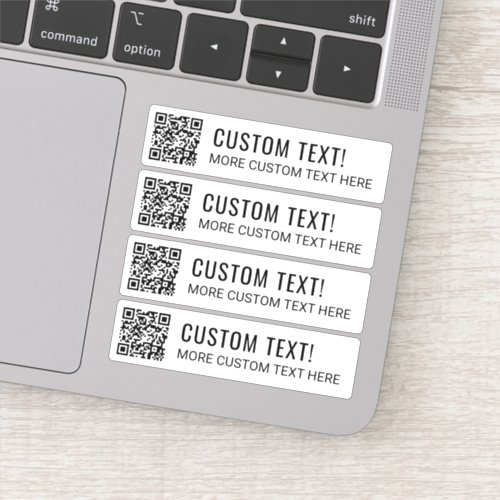 QR code and custom text Sticker