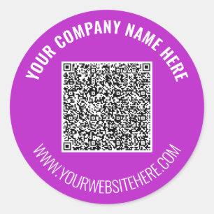 QR Code and Custom Text Sticker Choose Colors