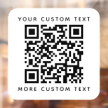 QR code and custom text top and bottom template Wi Window Cling QR code and custom text top and bottom template Wi Window Cling