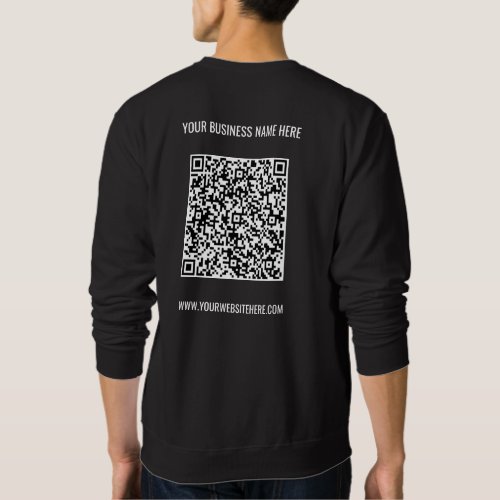 QR Code and Custom Text Your Business Sweatshirt
