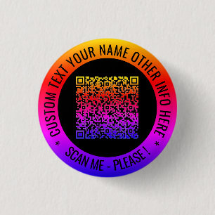 QR Code and Custom Text Your Personalized Button