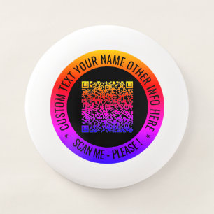 QR Code and Custom Text Your Personalized Frisbee